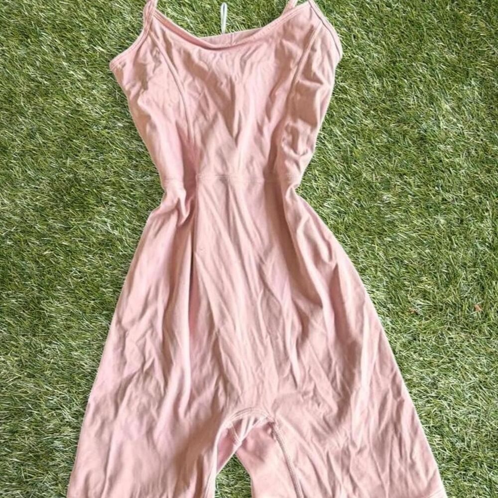Amazon-essentials Women's Pink and Green Playsuit-romper